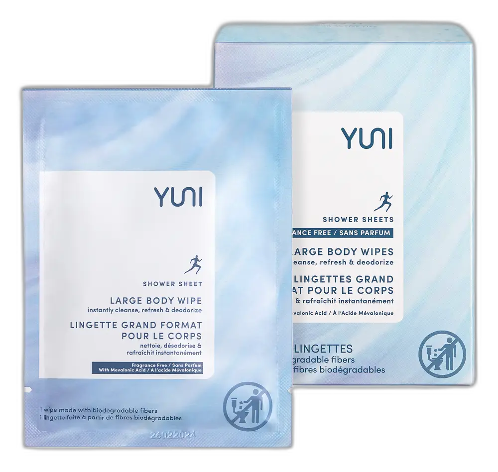 Yuni Beauty Shower Sheets Large Body Wipes Fragrance-Free