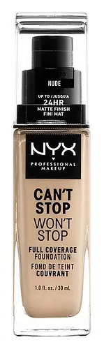 NYX Cosmetics Can't Stop Won't Stop Full Coverage Foundation 6.5 Nude