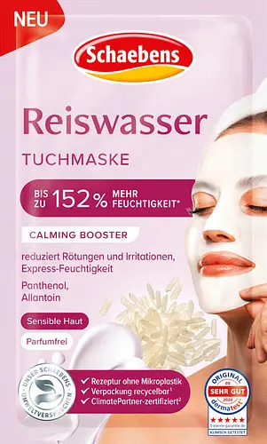 Schaebens Reiswasser Tuchmaske