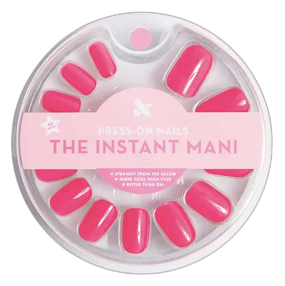 Olive & June Glue Press-Ons Short Hot Strawberry