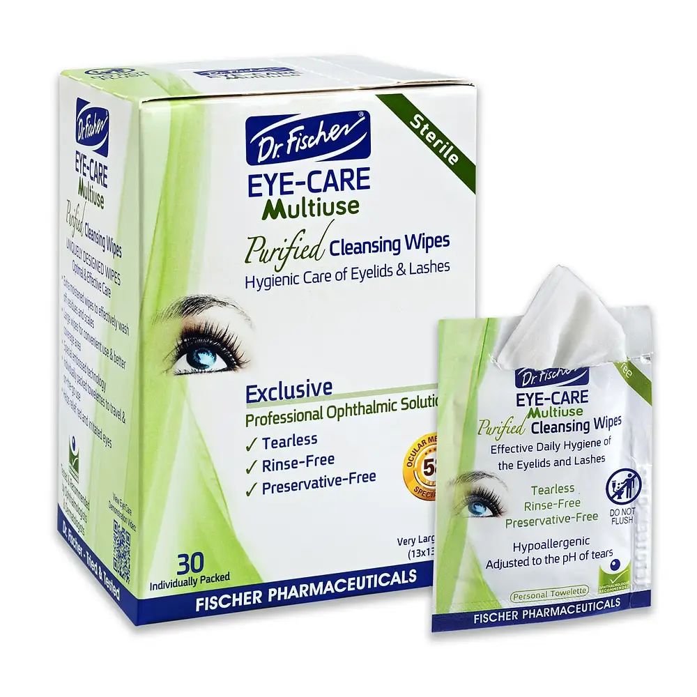 Dr. Fischer Eye Care Multiuse Purified Cleansing Wipes