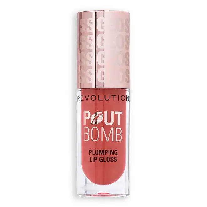 Revolution Beauty Pout Bomb Plumping Lip Gloss Melba Warm Peach