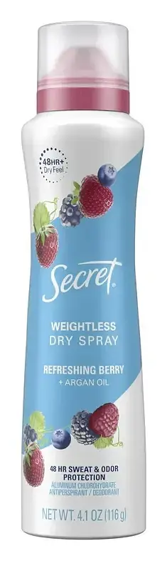 Secret Weightless Dry Spray Refreshing Berry + Argan Oil