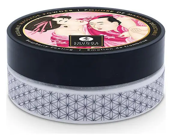 Shunga Kissable Massage Powder Raspberry Feeling