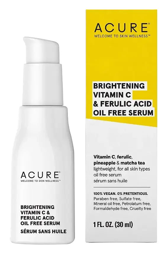 Acure Brightening Vitamin C & Ferulic Acid Oil Free Serum For Face