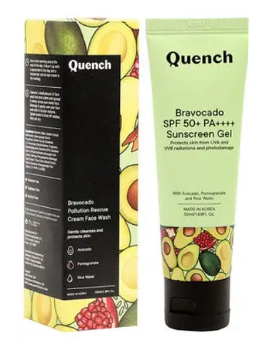 Quench Botanics Bravocado SPF 50+ PA++++ Sunscreen Gel