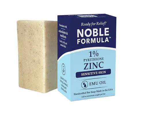 Noble Formula Emu Oil 1% Pyrithione Zinc (ZnP) Bar Soap