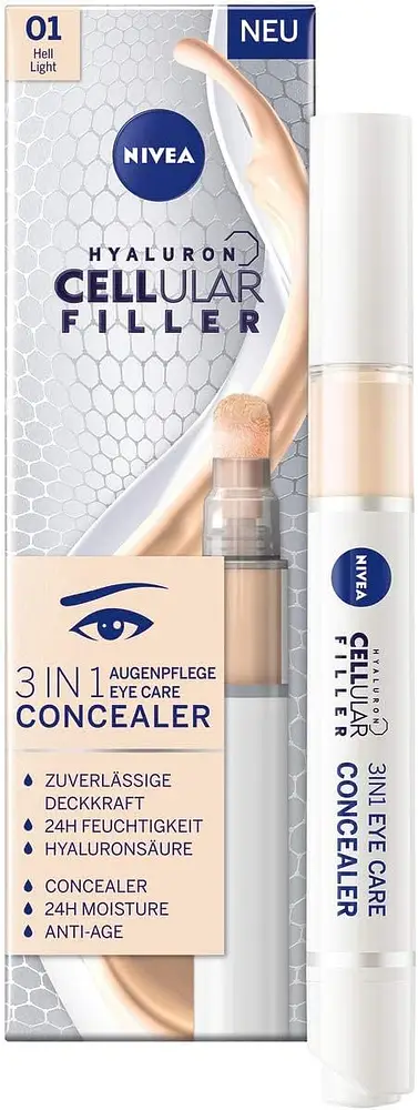 Nivea Hyaluron Cellular Filler 3-In-1 Concealer Eye Care Light