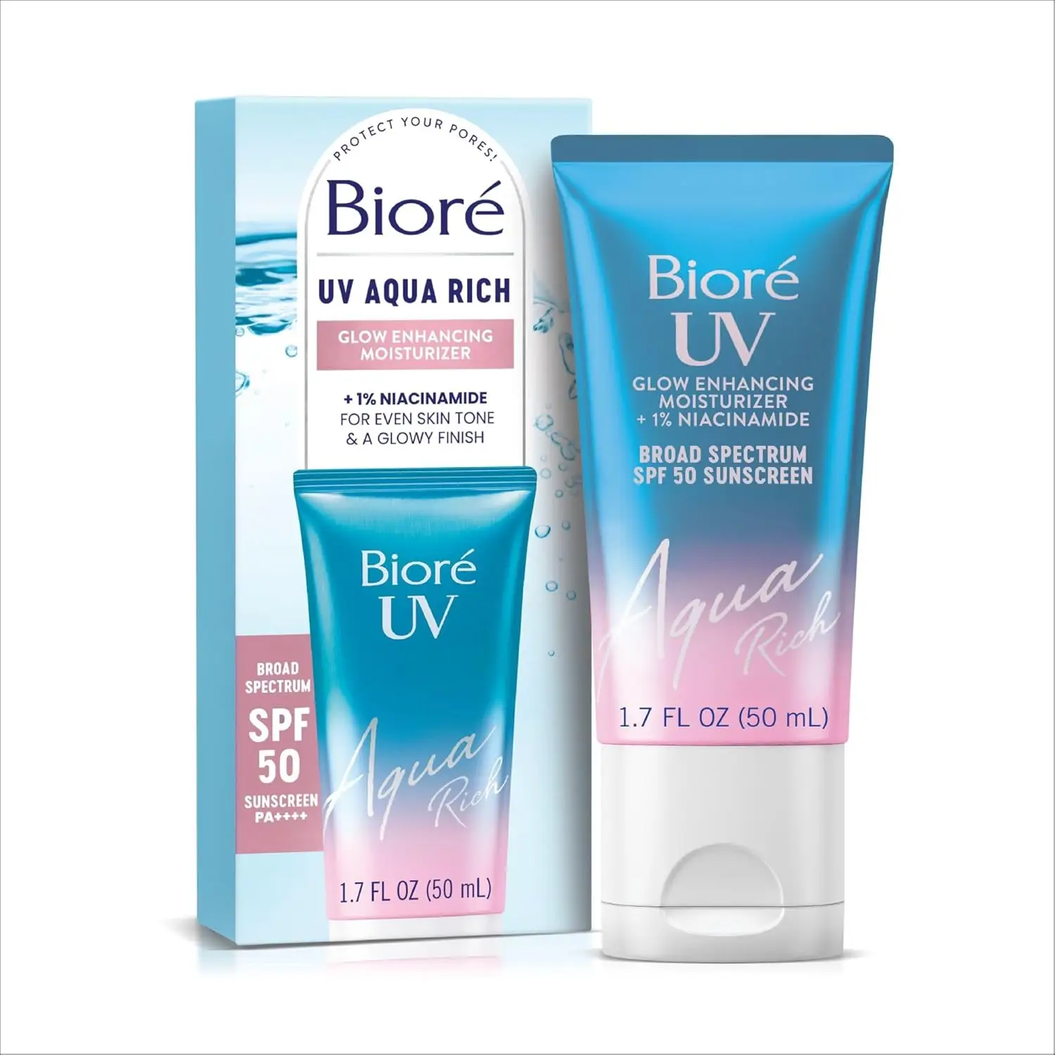 Biore UV Aqua Rich Glow Enhancing Moisturizer SPF 50