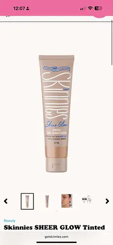 Skinnies Skinnies Sheer Glow Tined Gel sunscreen light spf 50 Medium, Bronze