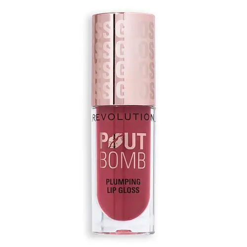 Revolution Beauty Pout Bomb Plumping Lip Gloss Wild Mauve Pink