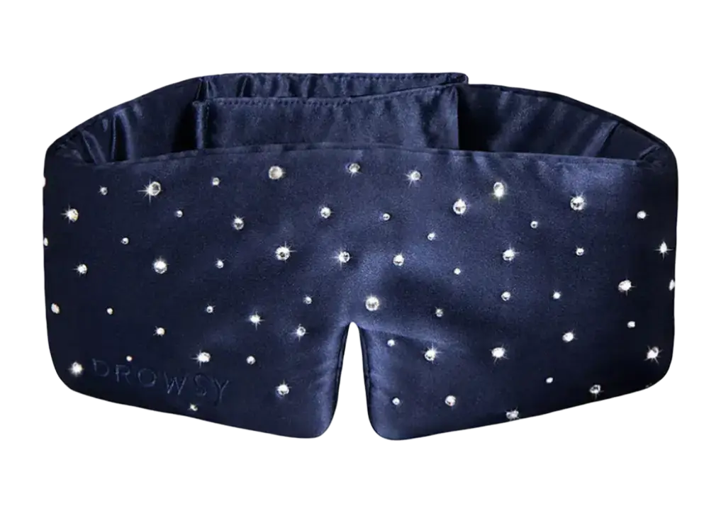 Drowsy Sleep Company Silk Sleep Eye Mask Crystals By Swarovski