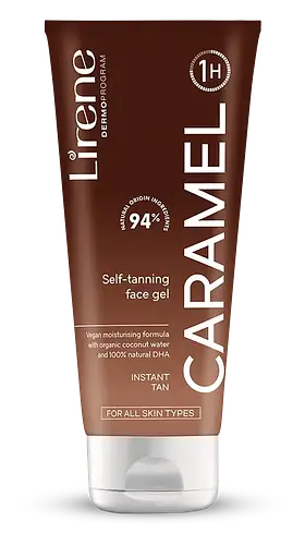 Lirene Perfect Tan Self-Tanning Face Gel With Organic Coconut Water Caramel