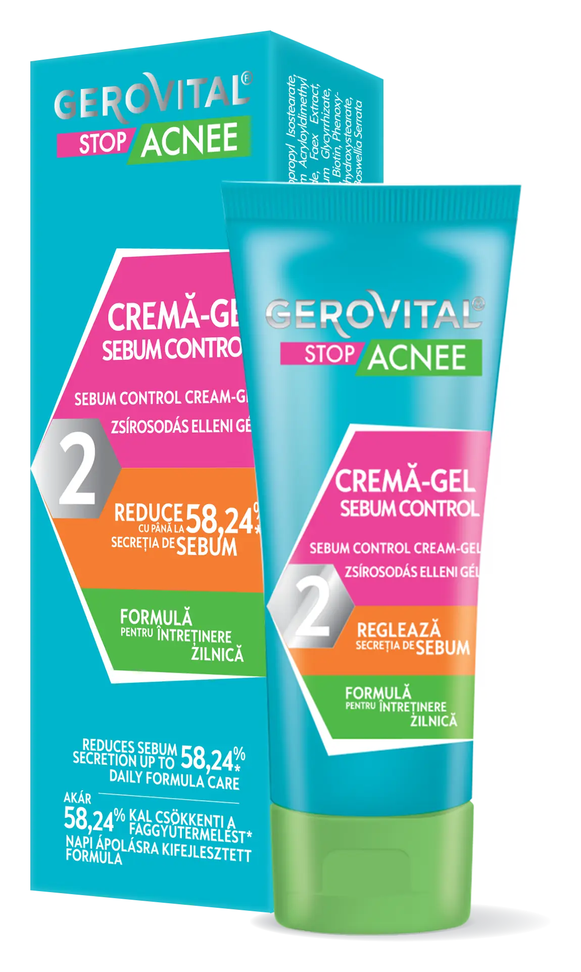 Gerovital Stop Acnee Cremǎ-Gel Sebum Control