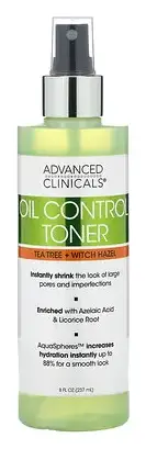 Advanced Clinicals Oil Control Toner Tea Tree + Witch Hazel