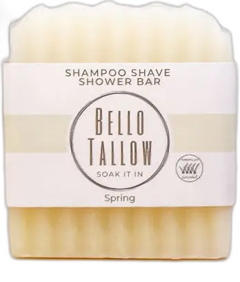 Bello Tallow Shampoo Shave Shower Bar Spring