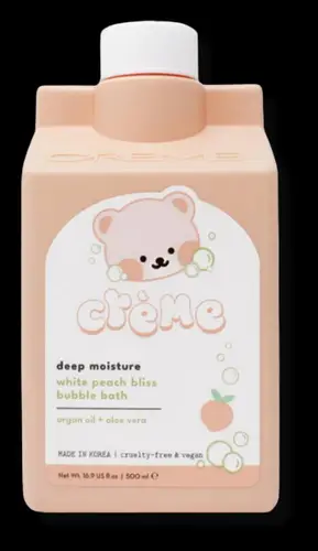 The Creme Shop Boba Bears Deep Moisture Bubble Bath White Peach Bliss