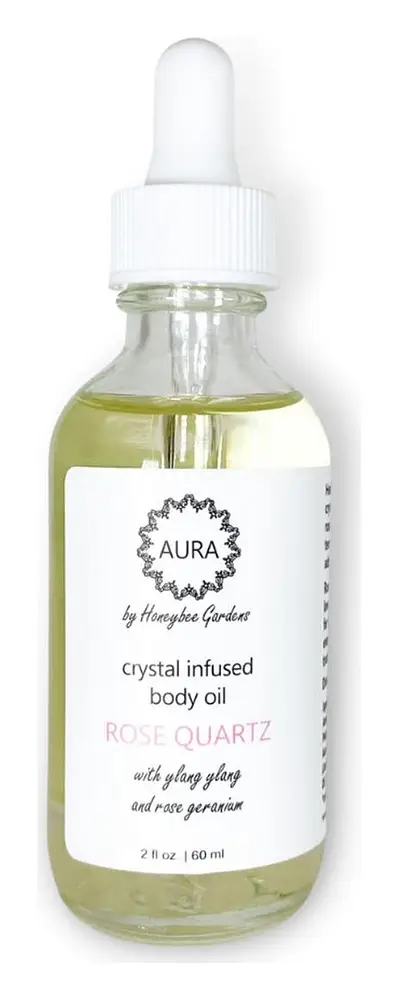 Honeybee Gardens Crystal Infused Body Oil Rose Quartz