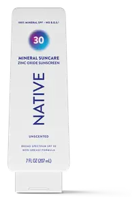 Native Mineral Suncare Zinc Oxide Sunscreen SPF 30 Unscented