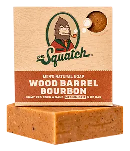 Dr. Squatch Wood Barrel Bourbon Bar Soap
