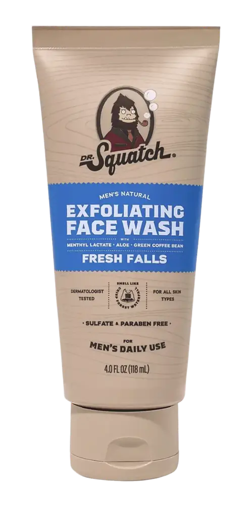 Dr. Squatch Fresh Falls Men's Natural Exfoliating Face Wash