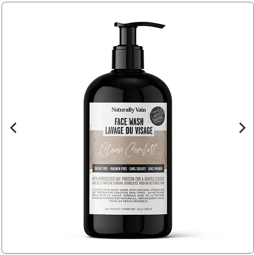 Naturally Vain Clean Comfort: Face Cleanser for Sensitive Skin