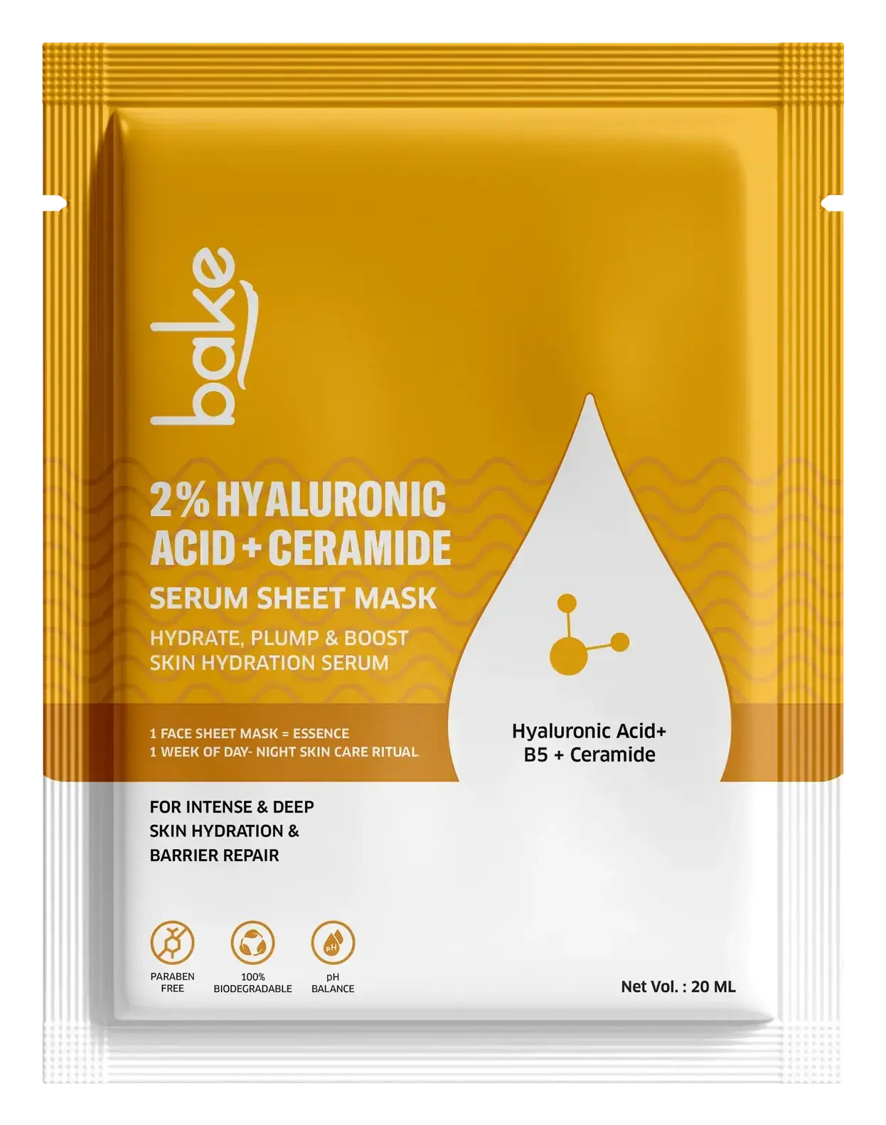 Bake Serum Sheet Mask 2% Hyaluronic Acid + Ceramide