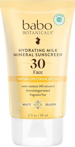 babo botanicals Hydrating Milk Mineral Face Sunscreen SPF 30