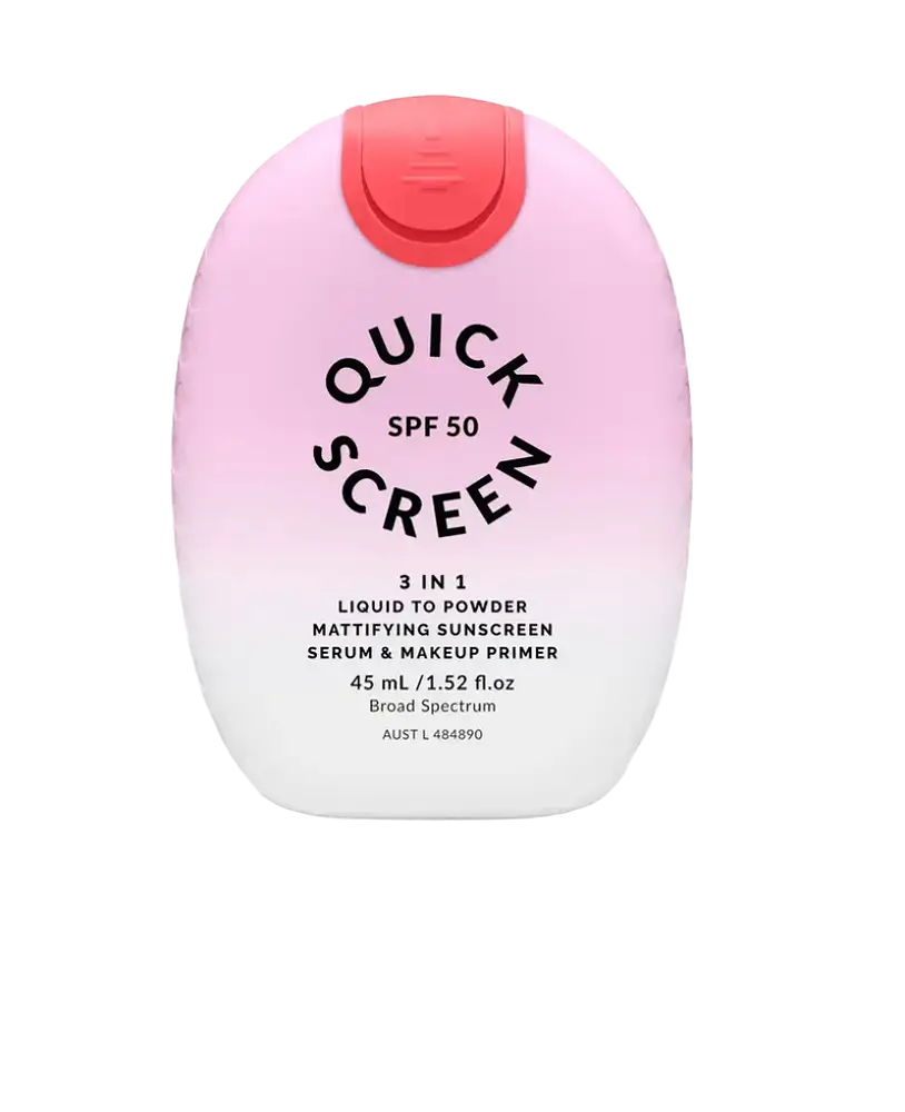 The Quick Flick Quick Screen 3 In 1 Liquid to Powder Mattifying Sunscreen Serum & Primer SPF50