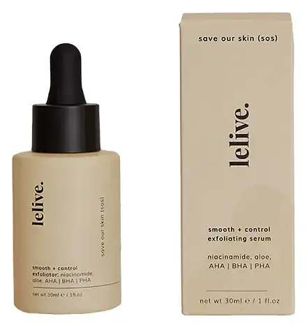 Lelive Save Our Skin (SOS) Smooth + Control Exfoliating Serum