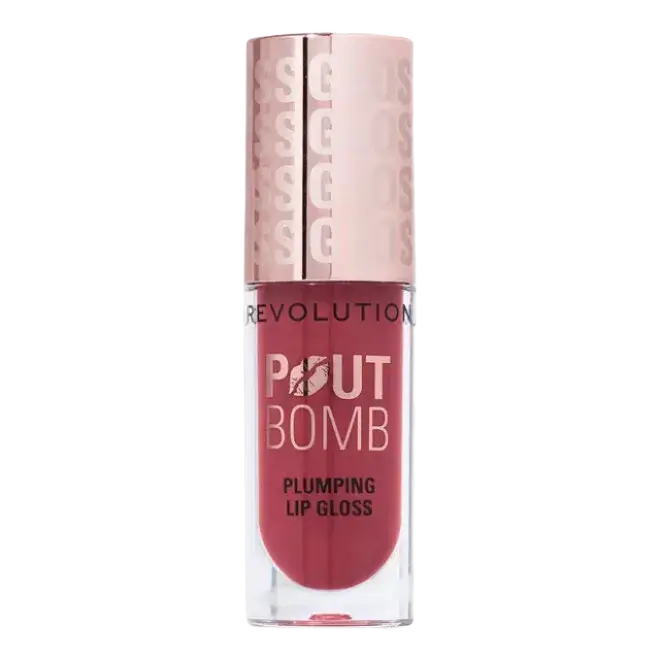 Revolution Beauty Pout Bomb Plumping Lip Gloss Wild Mauve Pink