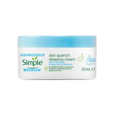 Simple Skincare Water Boost Skin Quench Sleeping Cream