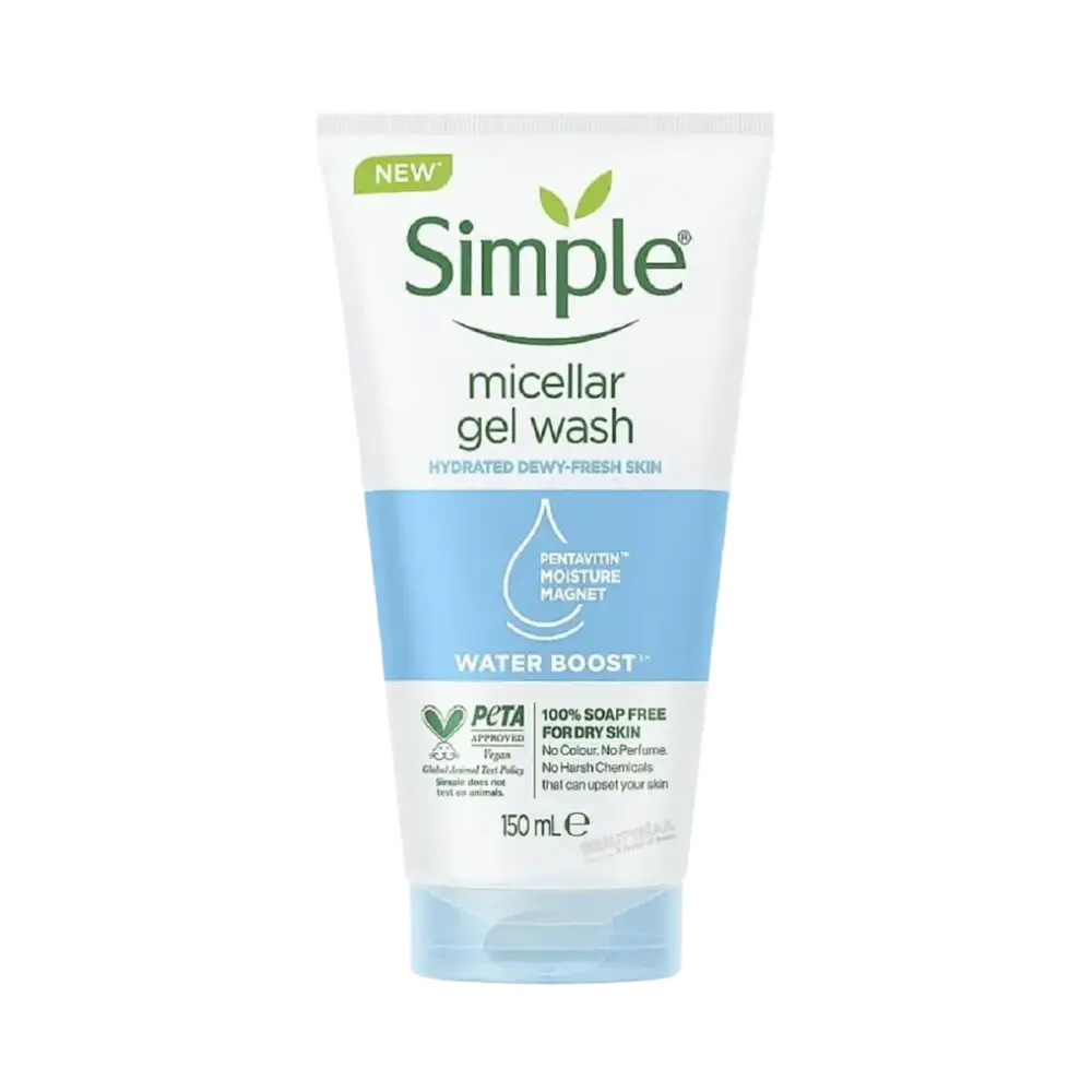 Simple Skincare Water Boost Micellar Cleansing Facial Gel Wash UK