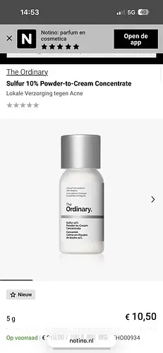 The Ordinary Sulfur 10% Powder-to-Cream Concentrate