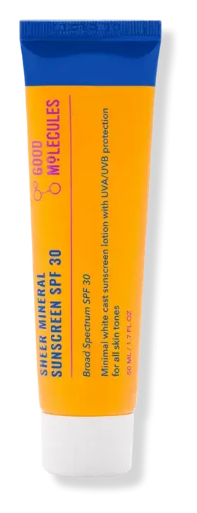Good Molecules Sheer Mineral Sunscreen SPF 30