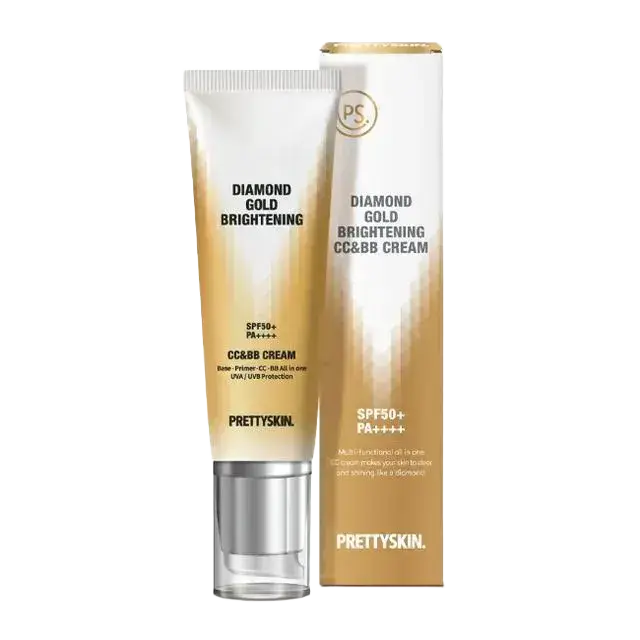 Pretty Skin Diamond Gold Brightening CC & BB Cream SPF 50+