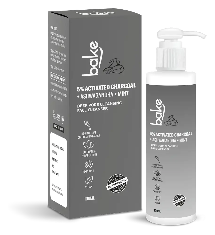 Bake 5% Activated Charcoal Deep Pore Face Cleanser
