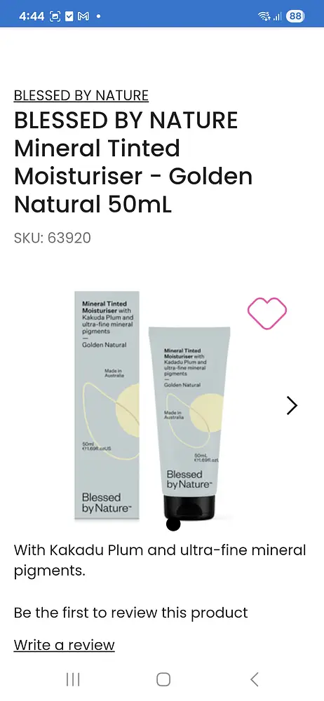 Blessed by Nature Mineral Tinted Moisturiser