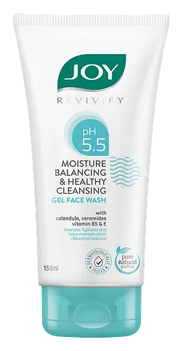 Joy Beautiful By Nature Revivify pH 5.5 Moisture Balancing & Healthy Cleansing Gel Face Wash