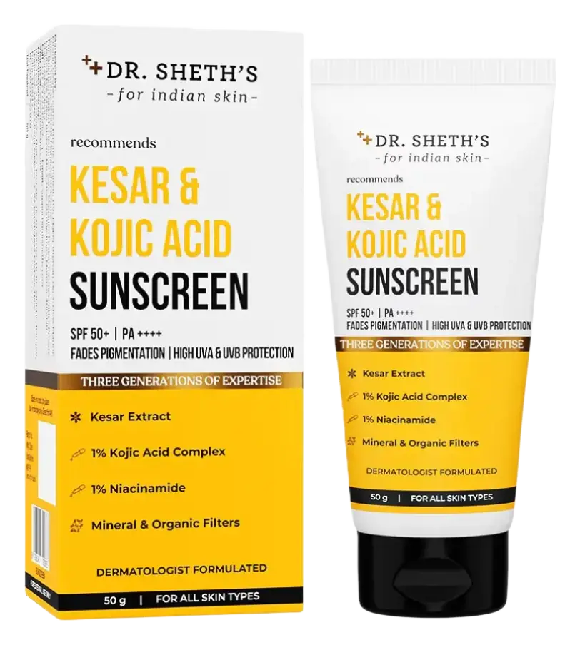 Dr. Sheth's Kesar And Kojic Acid Sunscreen SPF 50+
