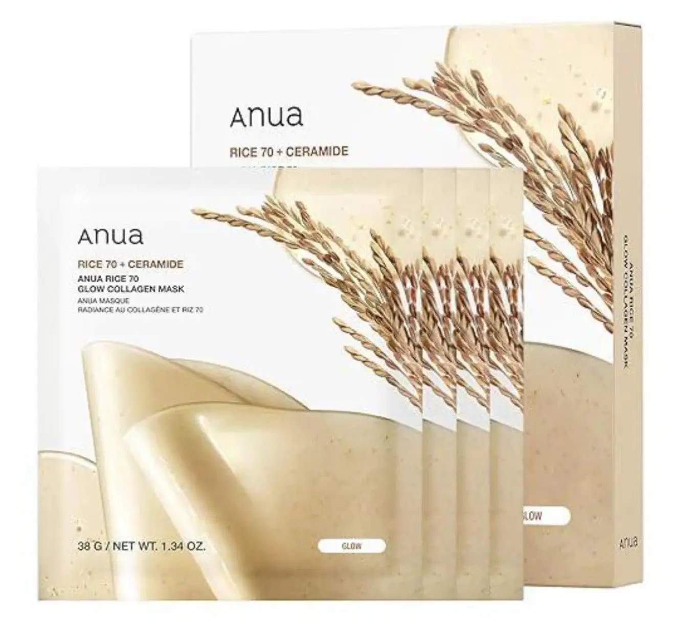 Anua Rice 70 Glow Collagen Mask