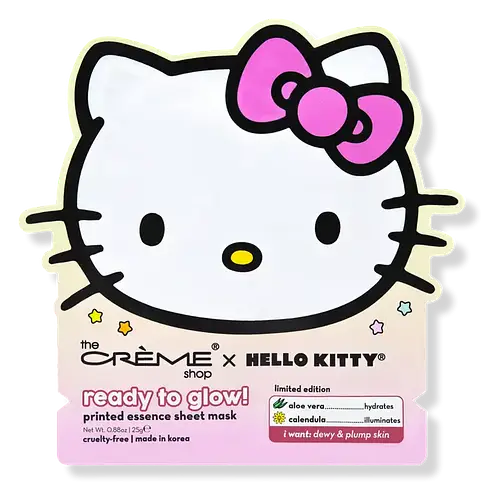 The Creme Shop Hello Kitty Printed Essence Sheet Mask Ready to Glow