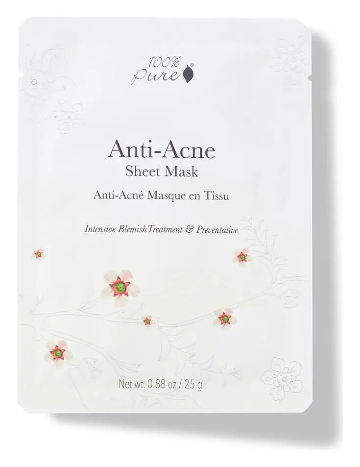 100% Pure Sheet Mask Anti Acne