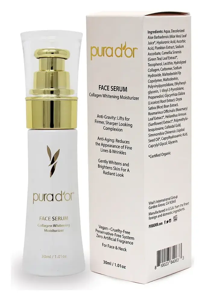 Pura D'or Face Serum Collagen Whitening Moisturizer