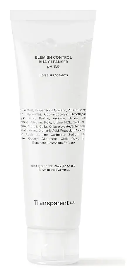 Transparent Lab Blemish Control BHA Cleanser Ph 3.5