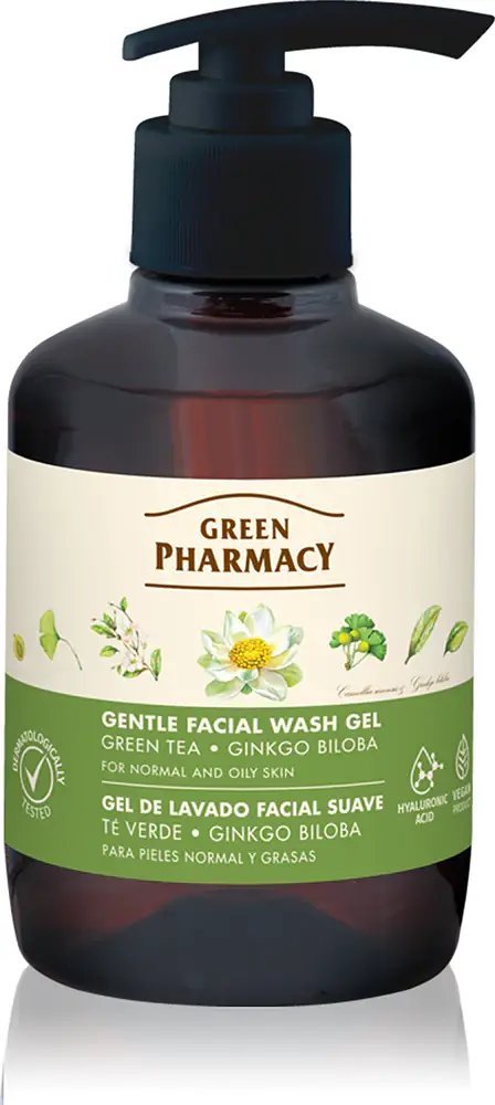 Green Pharmacy Gentle Facial Wash Gel Green Tea + Gingko Biloba