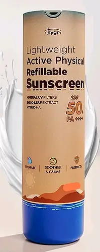 Hygr Lightweight Moisturising Active Physical Refillable Sunscreen