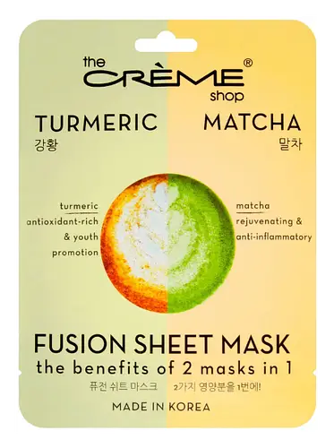 The Creme Shop Fusion Sheet Mask Turmeric & Matcha