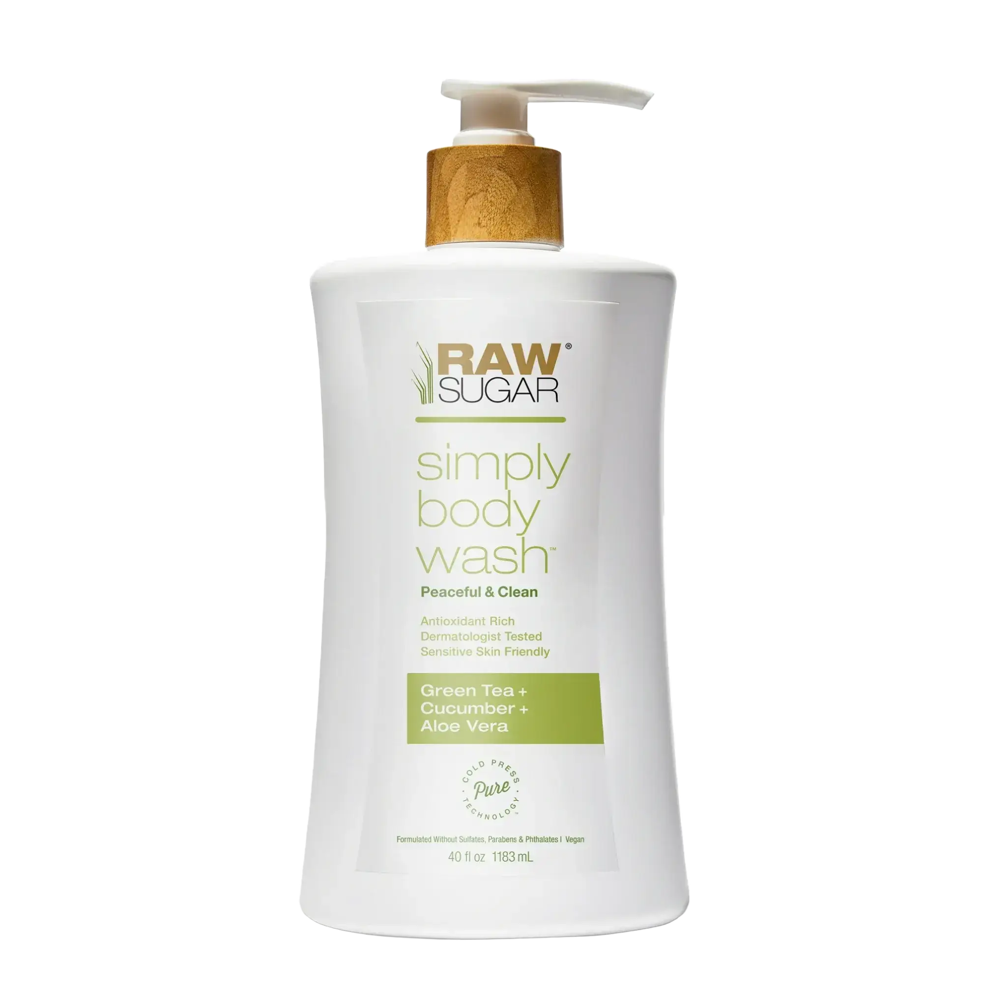 Raw Sugar Simply Body Wash Green Tea + Cucumber + Aloe Vera