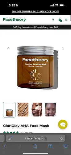FaceTheory ClariClay AHA Face Mask
